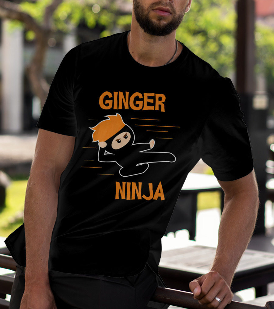 Ginger Ninja Red Hair Funny Kick T-Shirt