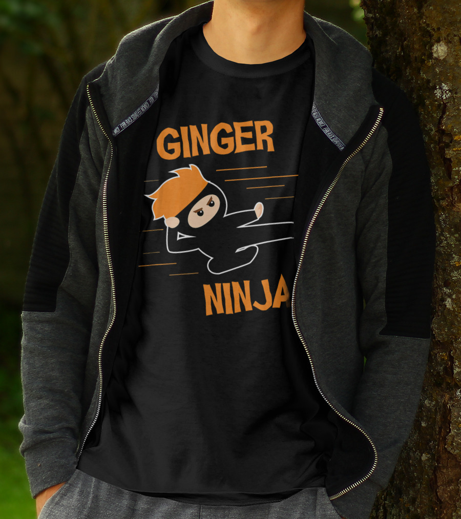 Ginger Ninja Red Hair Funny Kick T-Shirt