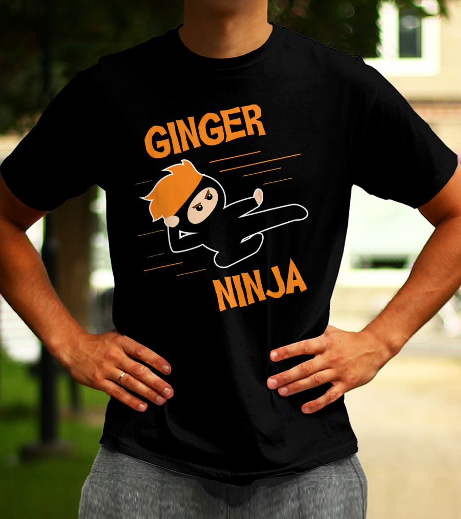 Ginger Ninja Red Hair Funny Kick T-Shirt