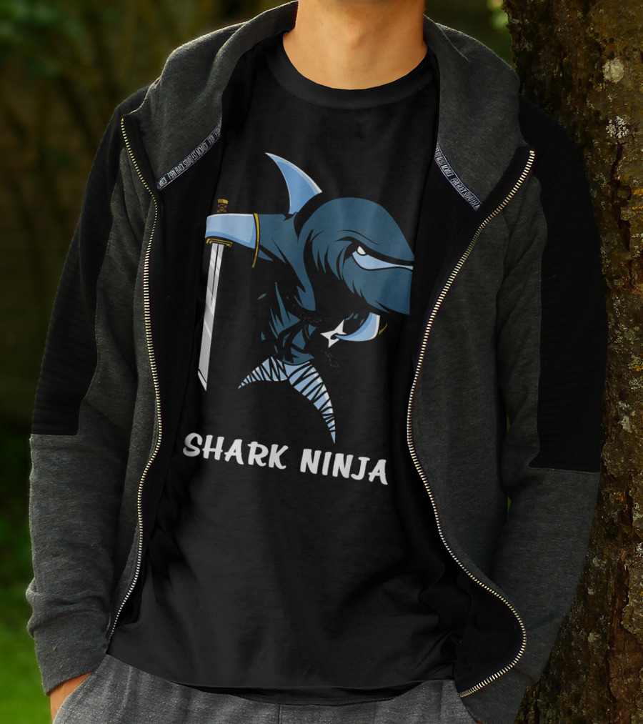 Shark Ninja Karate Samurai Martial Ocean Warrior T-Shirt