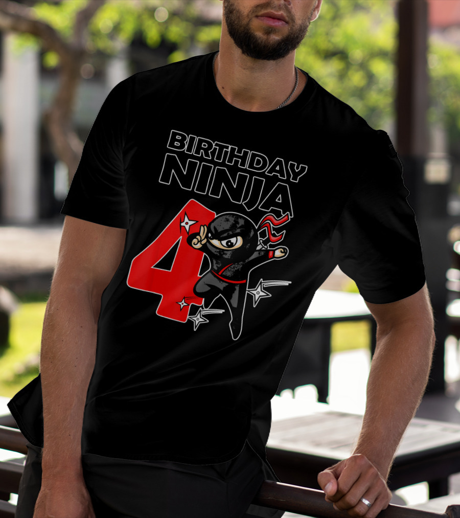 Birthday Ninja 4 Year Old T-Shirt