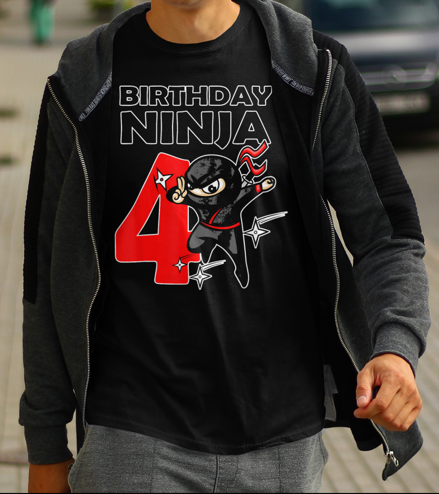 Birthday Ninja 4 Year Old T-Shirt