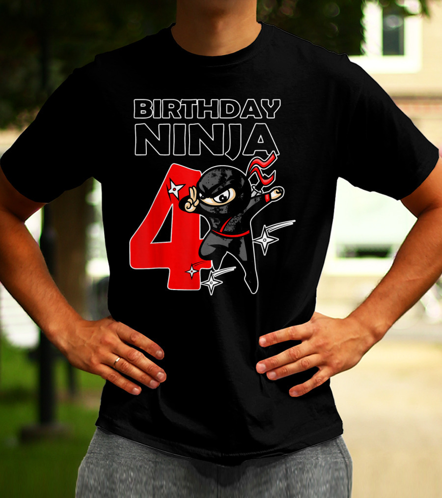 Birthday Ninja 4 Year Old T-Shirt