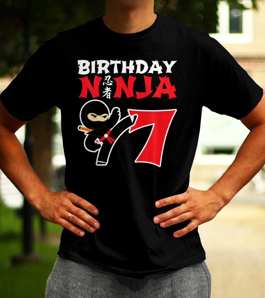 Birthday Ninja 7 Year Old T-Shirt