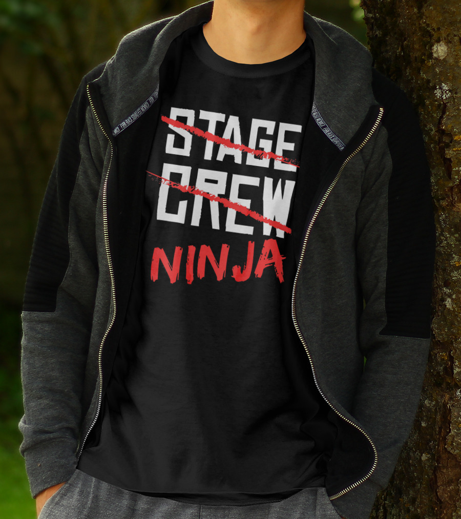 STAGE CREW NINJA BACK Printed T-Shirt