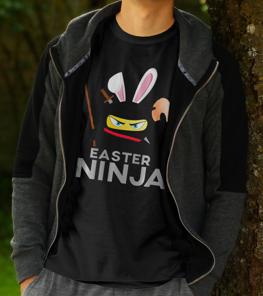 Easter Ninja Rabbit Mask Samurai Sword T-Shirt