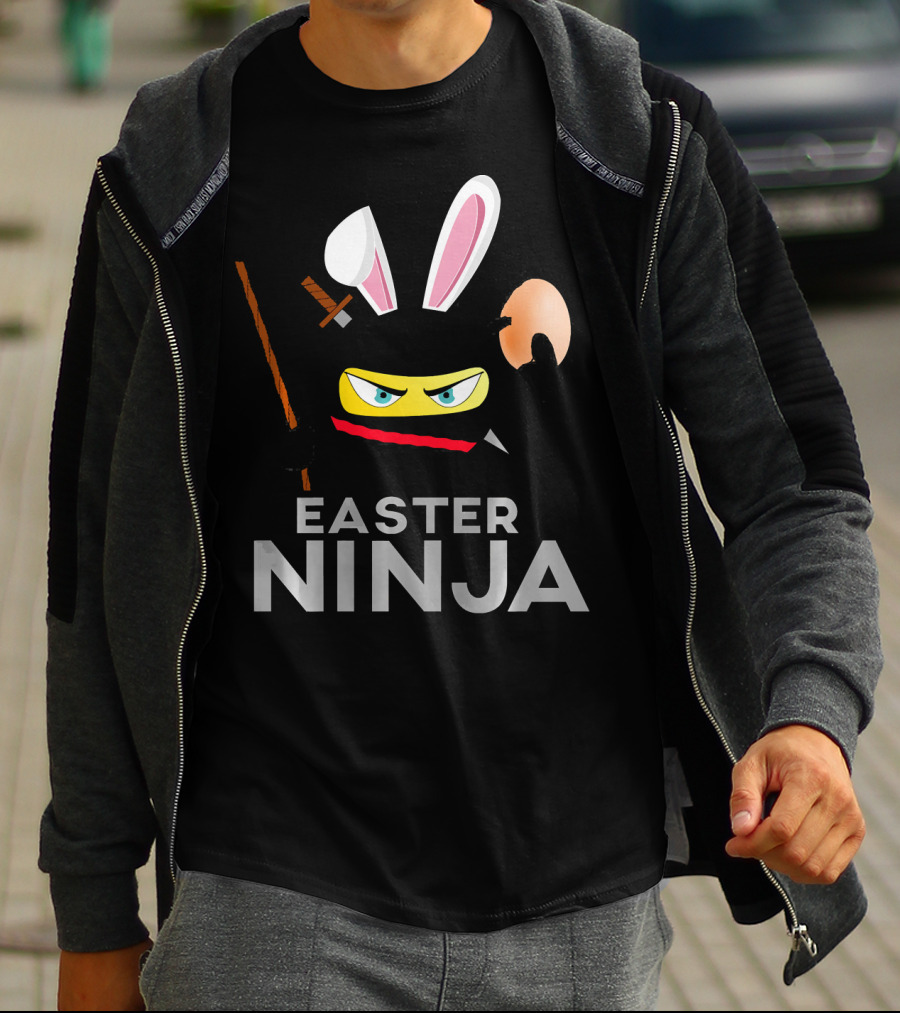 Easter Ninja Rabbit Mask Samurai Sword T-Shirt