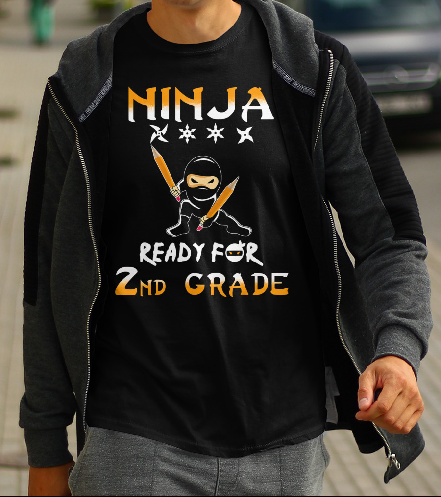 Ninja Ready For 2nd Grade Second Grade Team Back To School T-Shirt
