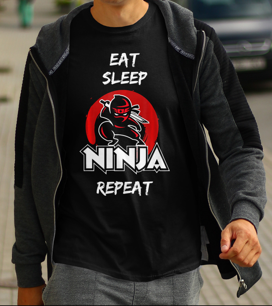 Eat Sleep Ninja Repeat Birthday Boys T-Shirt