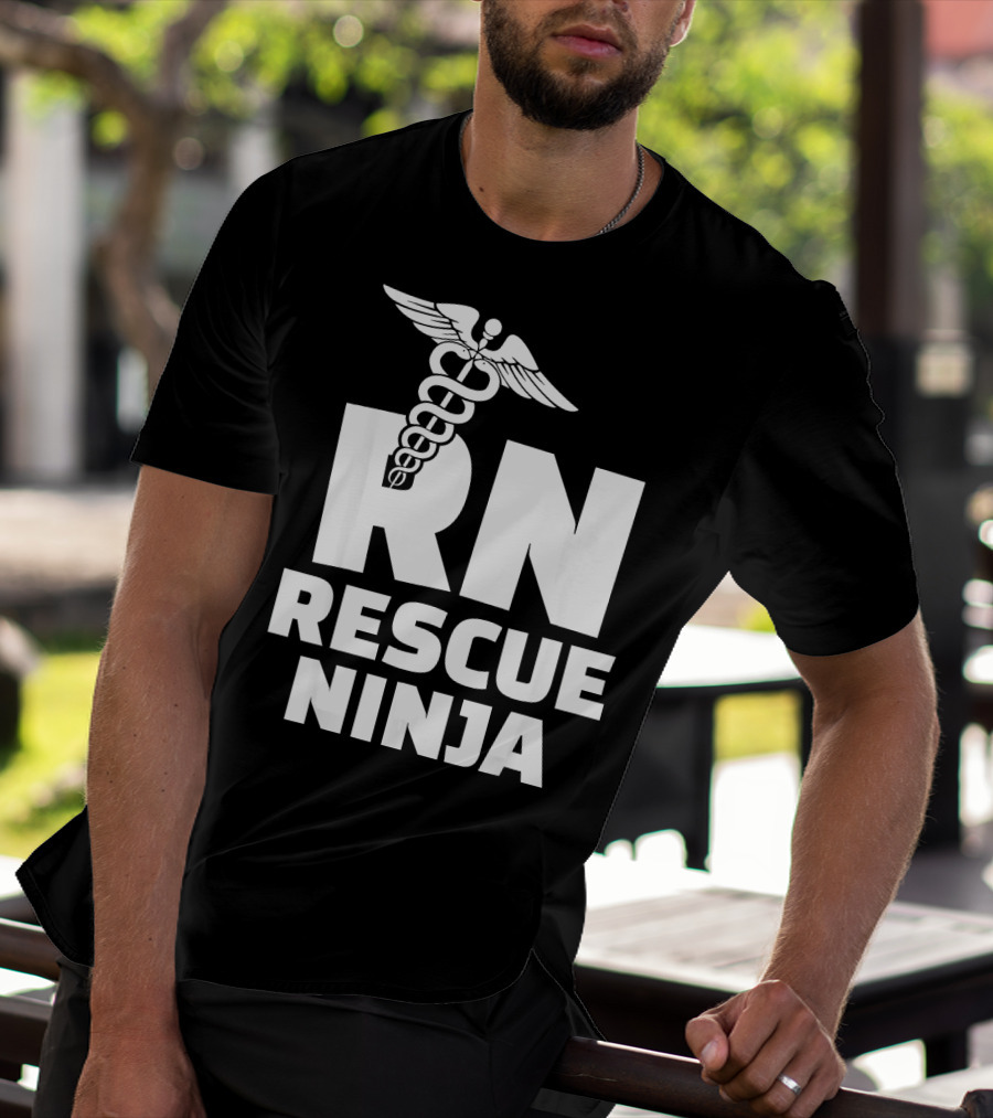 RN Rescue Ninja Nurses Caduceus T-Shirt