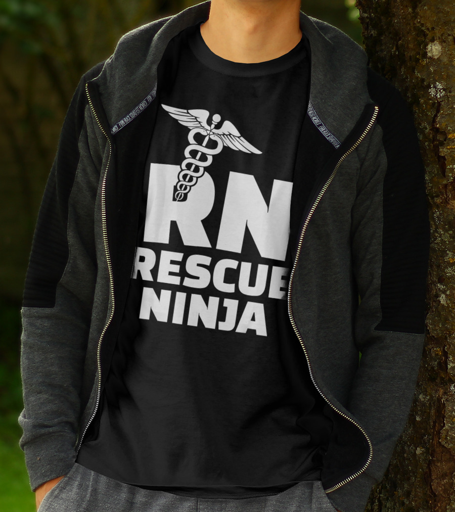 RN Rescue Ninja Nurses Caduceus T-Shirt
