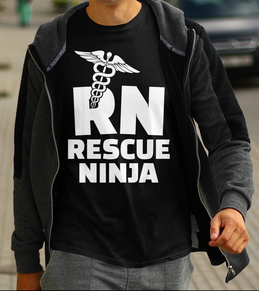 RN Rescue Ninja Nurses Caduceus T-Shirt