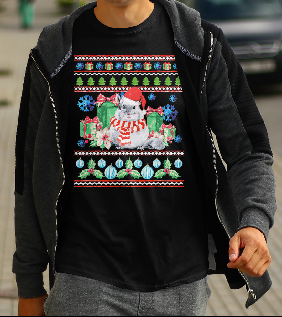 Chinchilla Christmas Holiday Gift T-Shirt