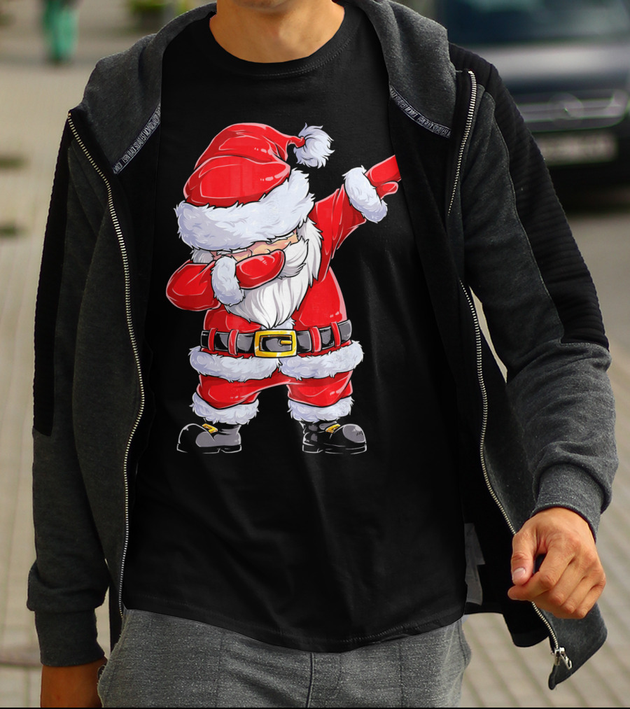 Dabbing Santa Claus Christmas Holiday Fun T-Shirt