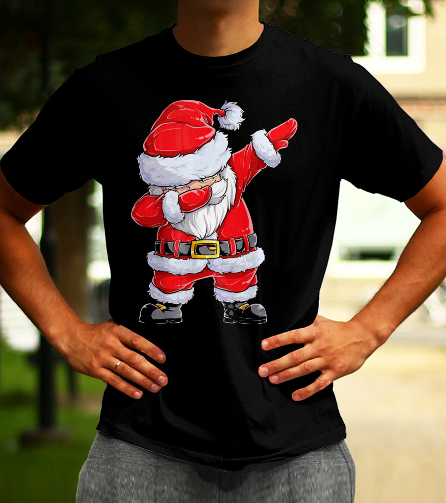 Dabbing Santa Claus Christmas Holiday Fun T-Shirt