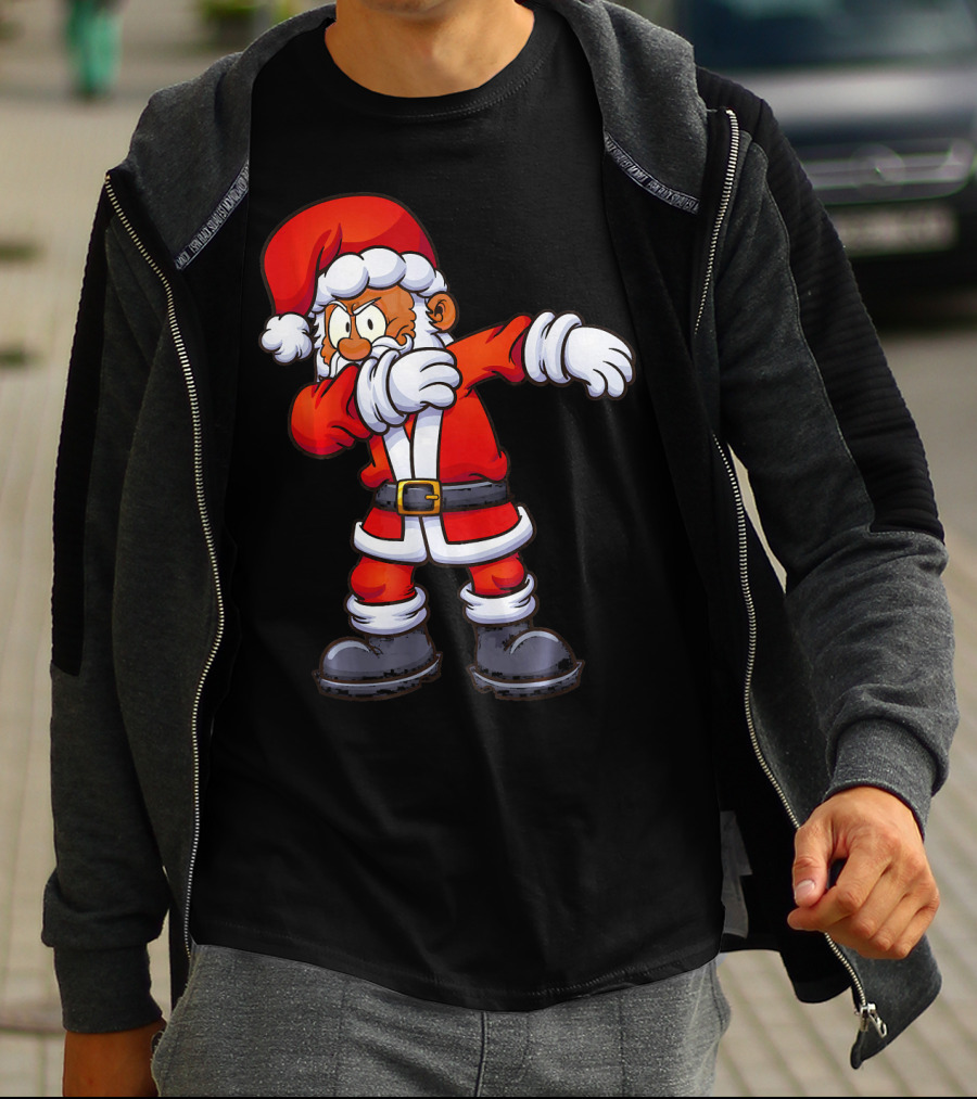 Dabbing Santa Claus In Traditional Red Suit T-Shirt