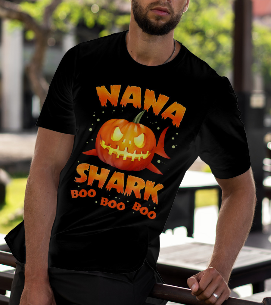 Nana Shark Pumpkin Boo Boo Boo T-Shirt