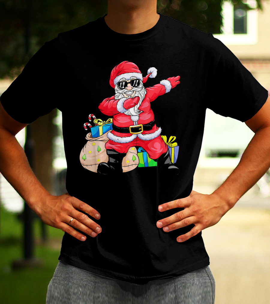 Funny Dabbing Santa Claus Xmas Merr Christmas Gifts T-Shirt