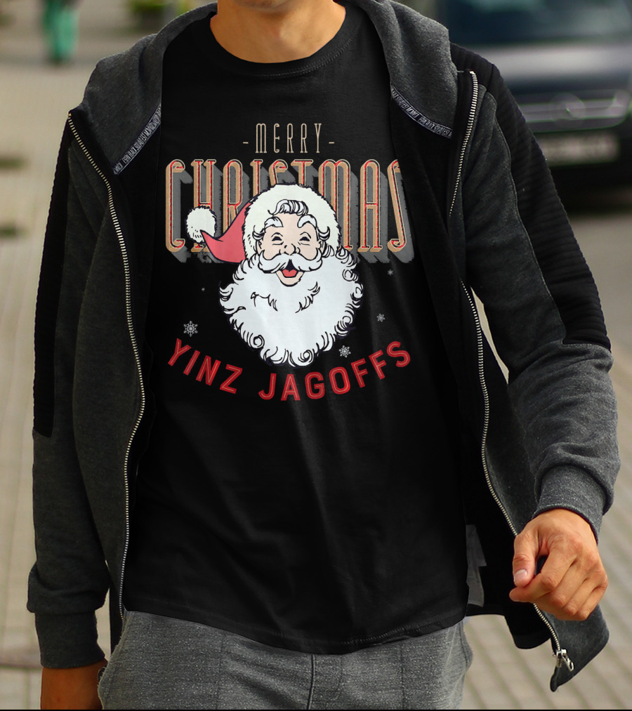 Merry Christmas Yinz Jagoffs Santa Clause Pitts T-Shirt