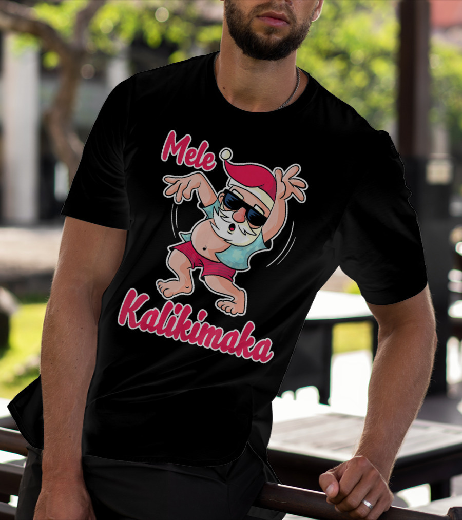 Mele Kalikimaka Dancing Santa Hula Holiday Vibes T-Shirt