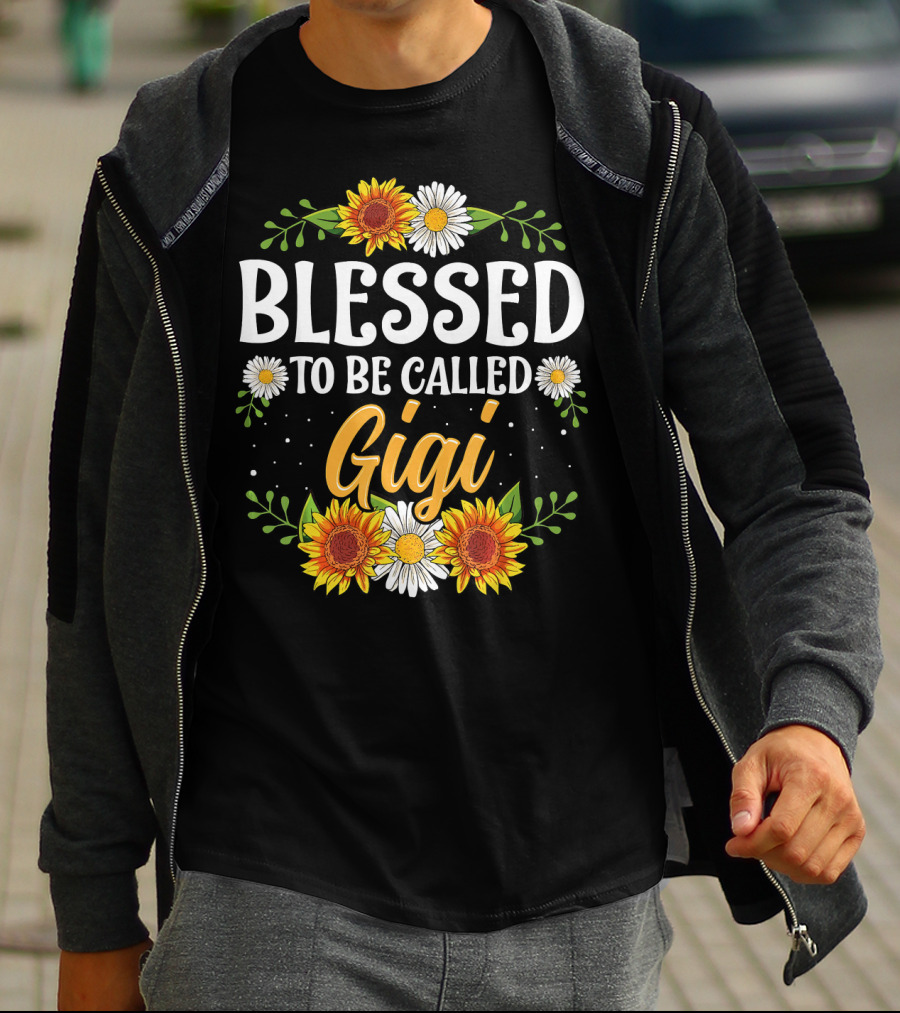 Blessed To Be Called Gigi Sunflowers And Daisies T-Shirt