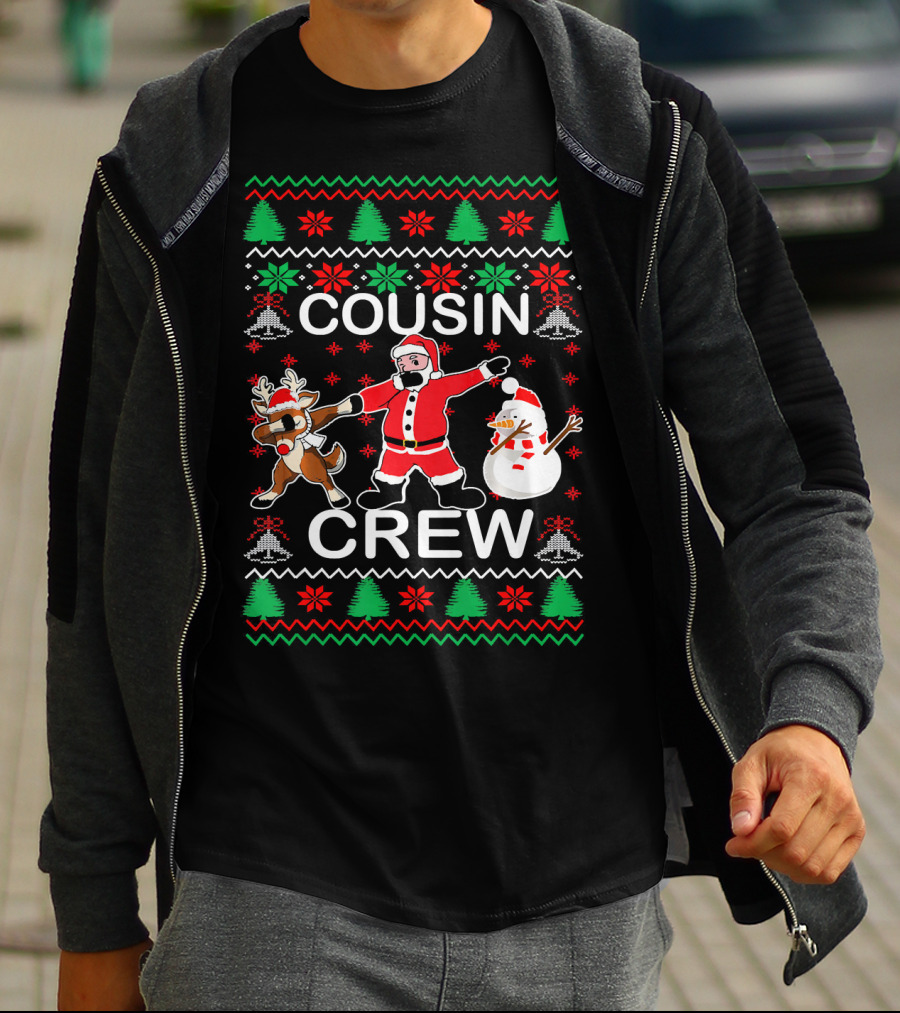 Cousin Crew Christmas Santa Claus Reindeer Snowman Festive T-Shirt