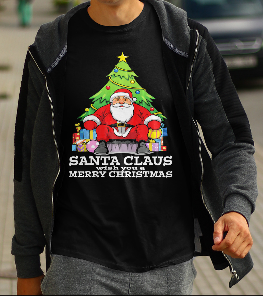 Santa Claus Wish You A Merry Christmas T-Shirt