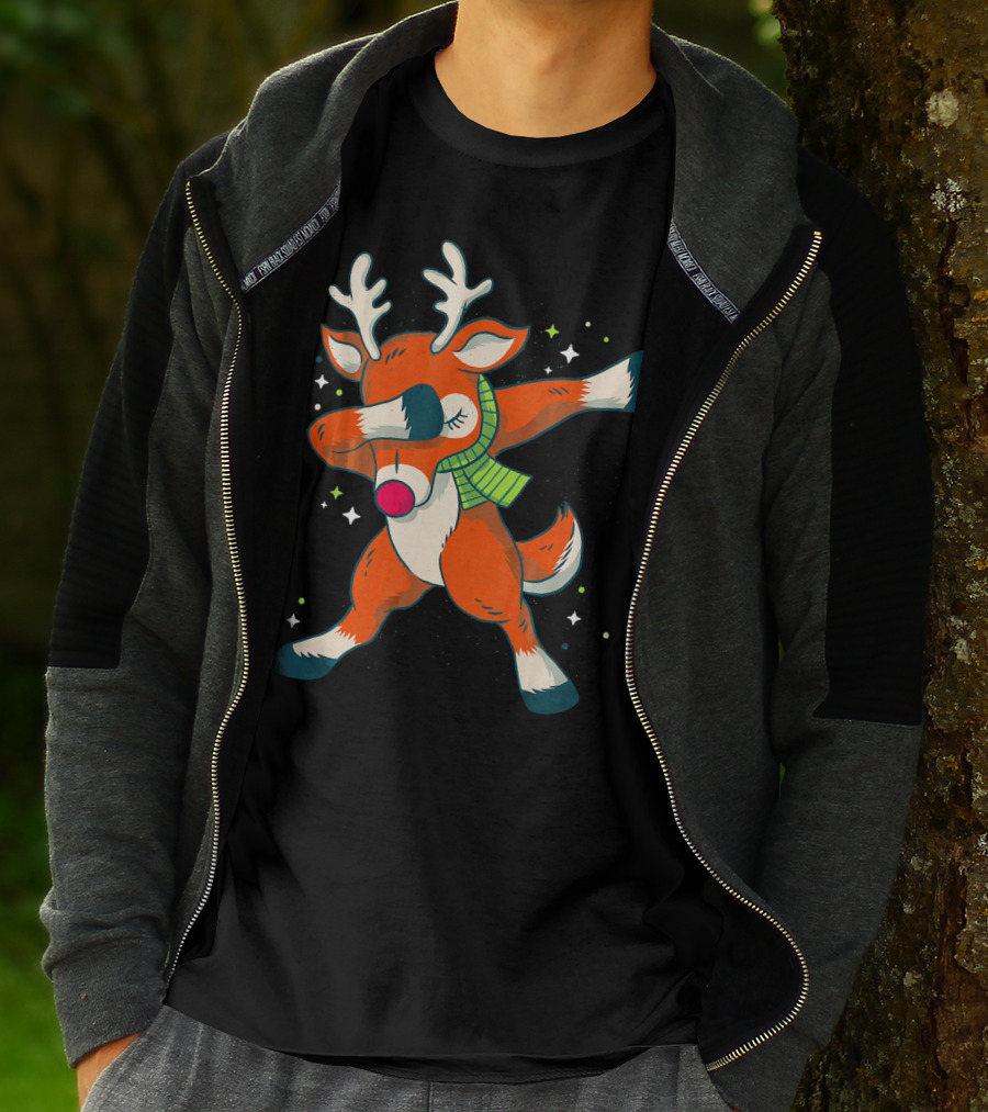 Merry Christmas Dabbing Deer Dab Dance Holiday Fun T-Shirt