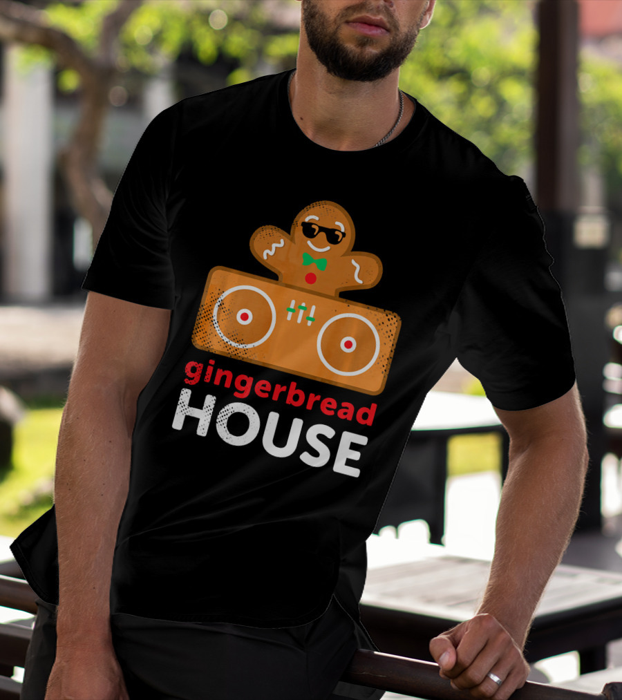 Gingerbread House Christmas DJ Gingerbread T-Shirt