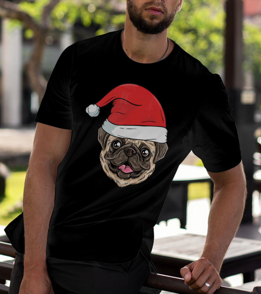 Kids Pug Santa Claus T-Shirt