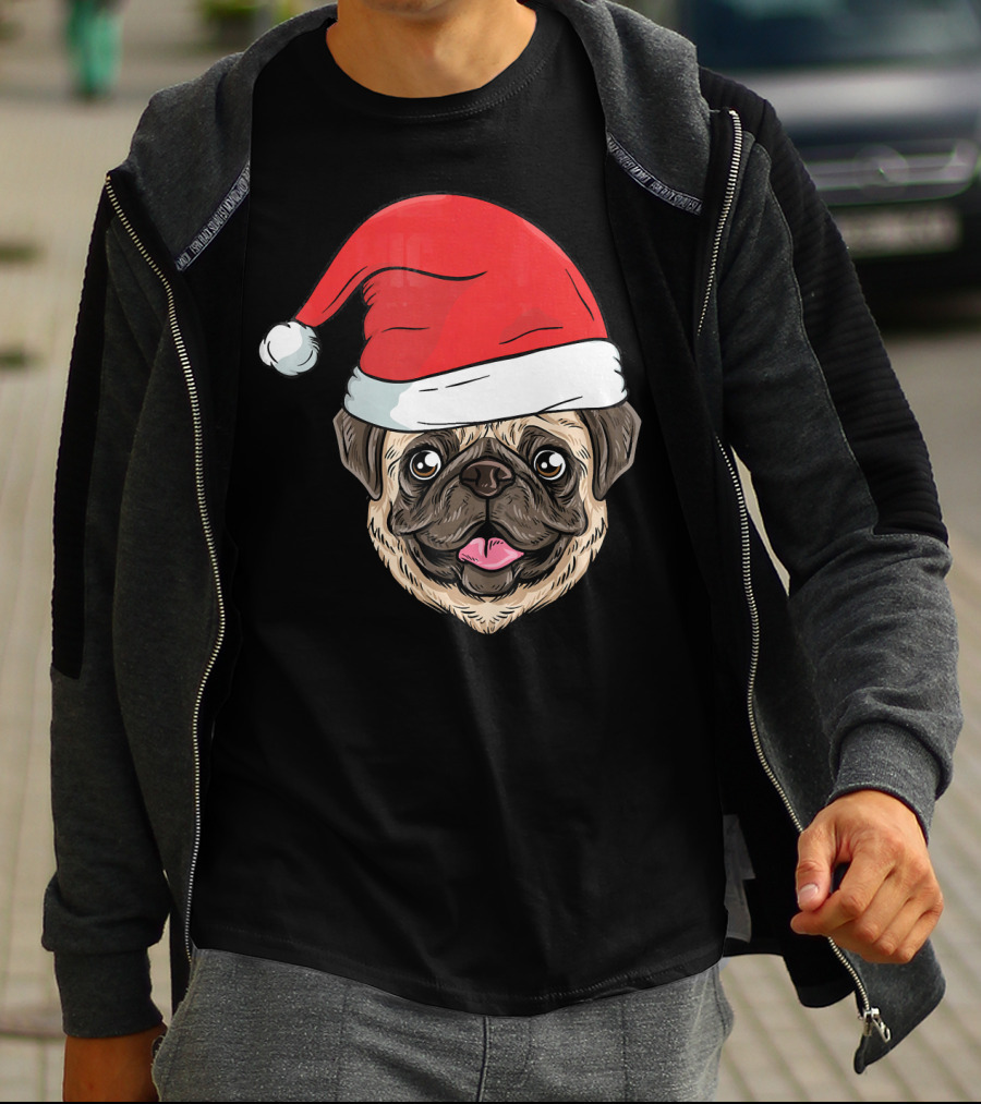 Kids Pug Santa Claus T-Shirt