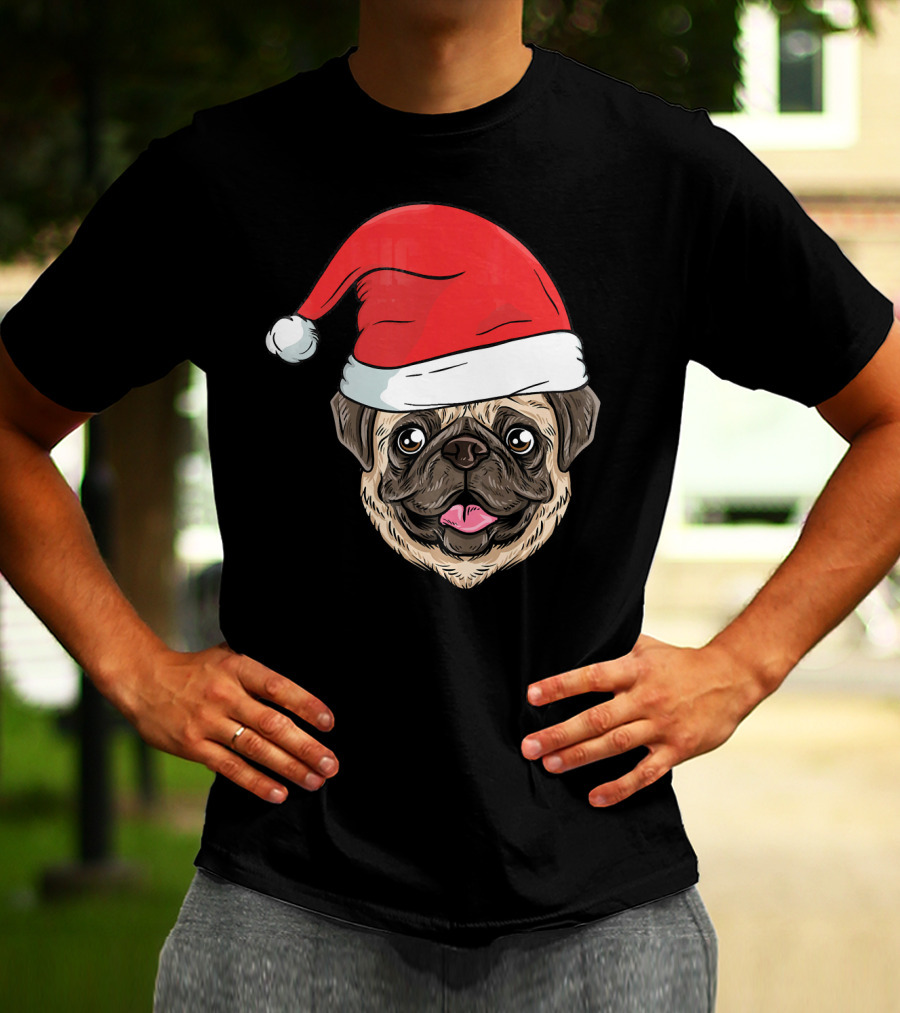 Kids Pug Santa Claus T-Shirt