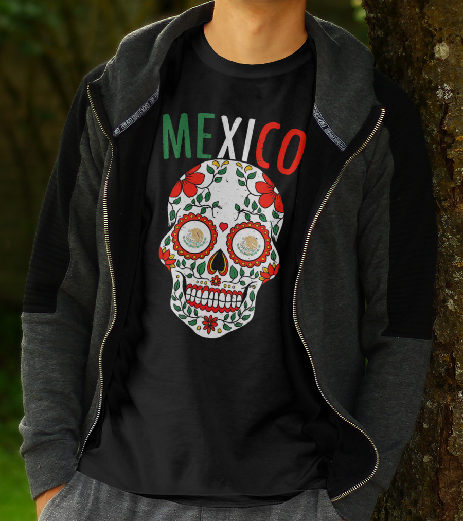 Halloween Mexico Sugar Skull Mexican Mexican Cinco De Mayo T-Shirt