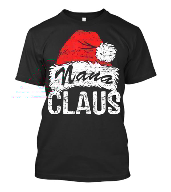 Nana Claus Matching Family Christmas Santa Hat T-Shirt
