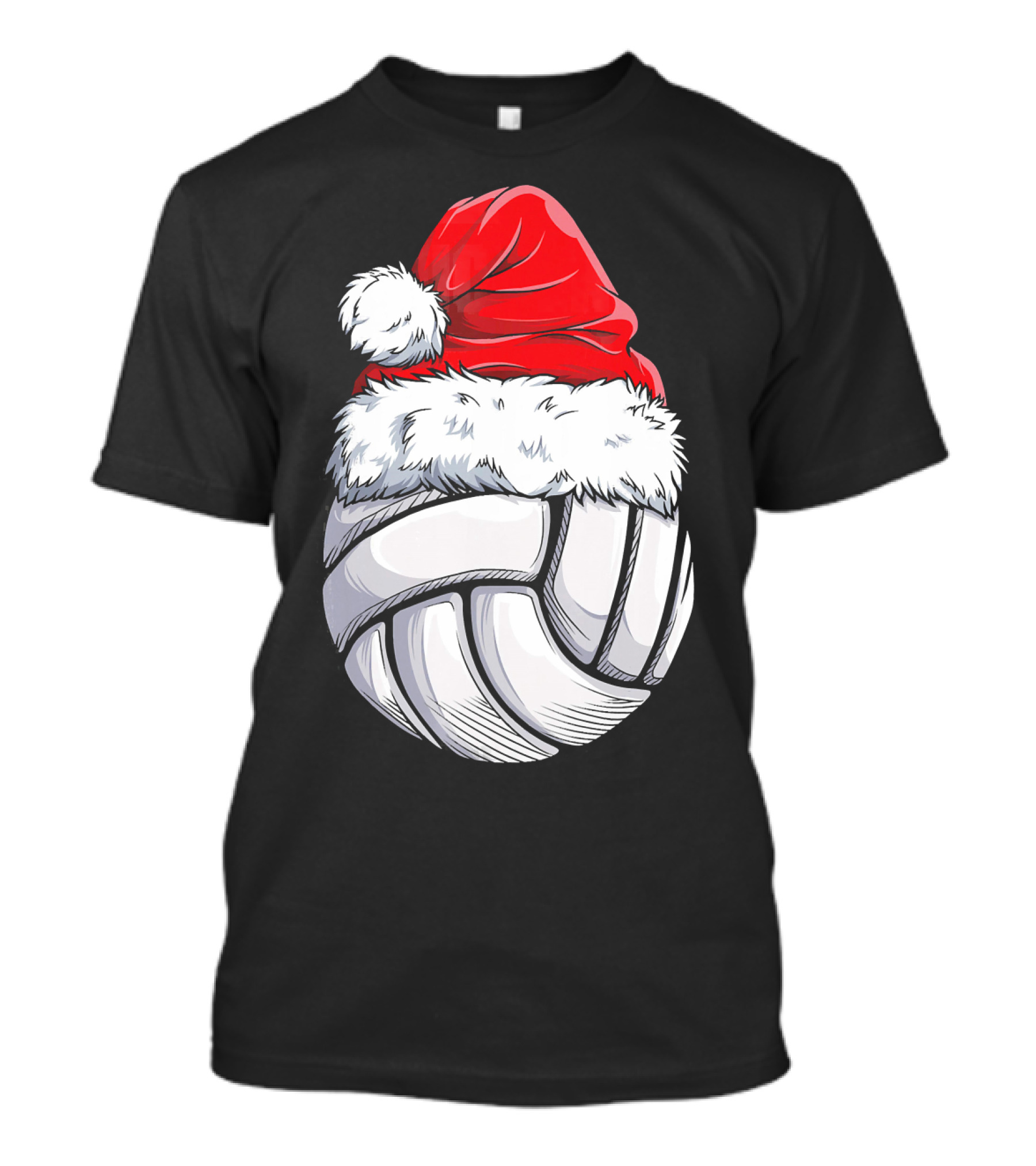 Volleyball Santa Hat Christmas Ball T-Shirt