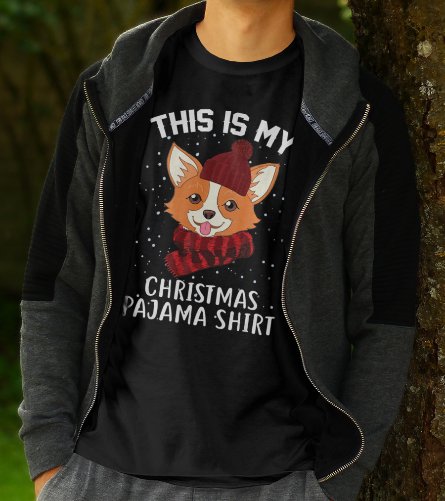 This Is My Christmas Pajama Shirt Corgi T-Shirt