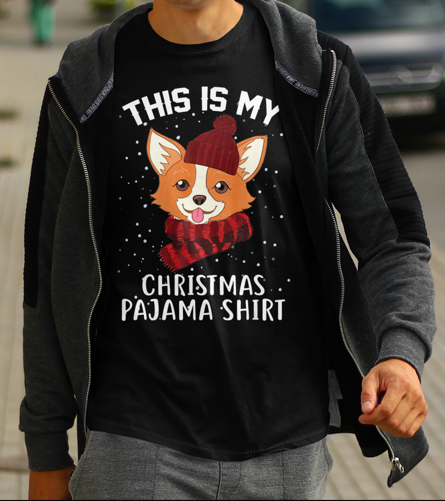 This Is My Christmas Pajama Shirt Corgi T-Shirt