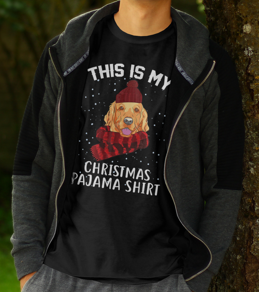 This Is My Christmas Pajama Shirt Golden Retriever T-Shirt