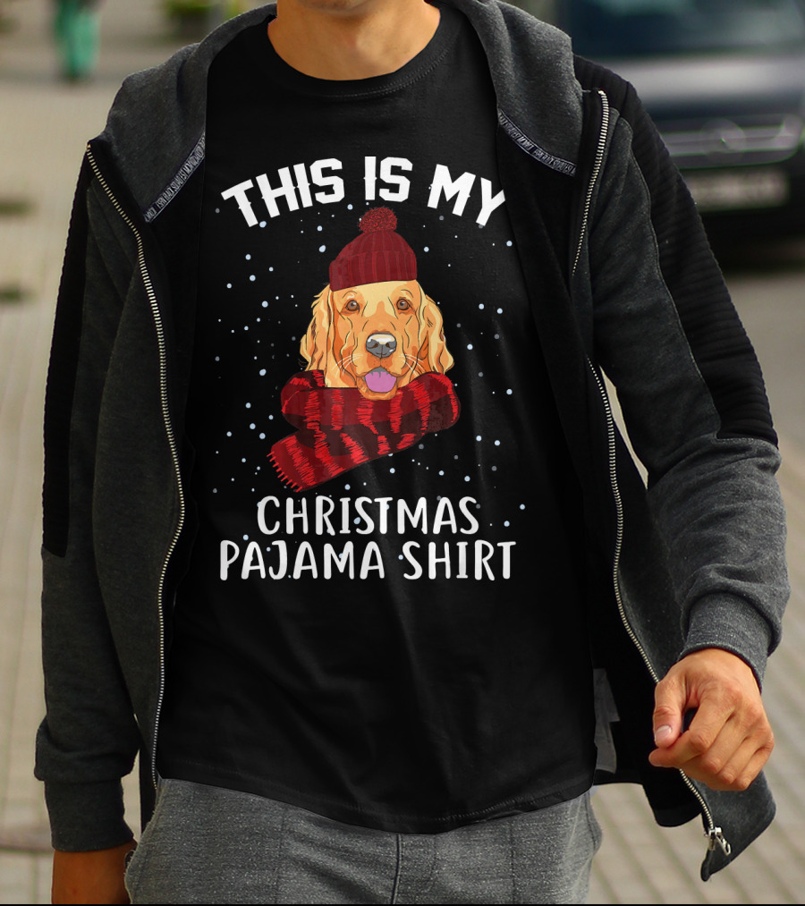 This Is My Christmas Pajama Shirt Golden Retriever T-Shirt