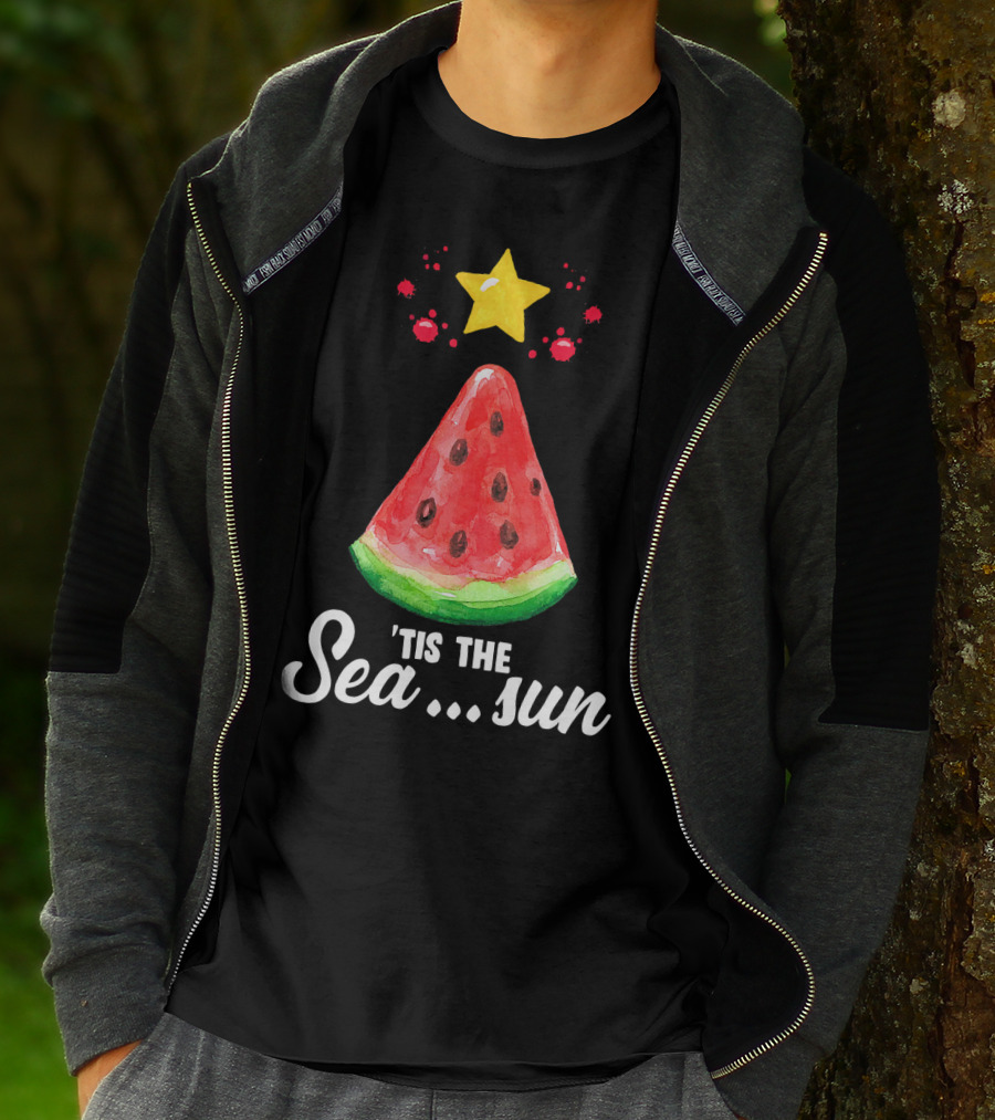 'Tis The Seasun Watermelon Slice With Summer Star T-Shirt