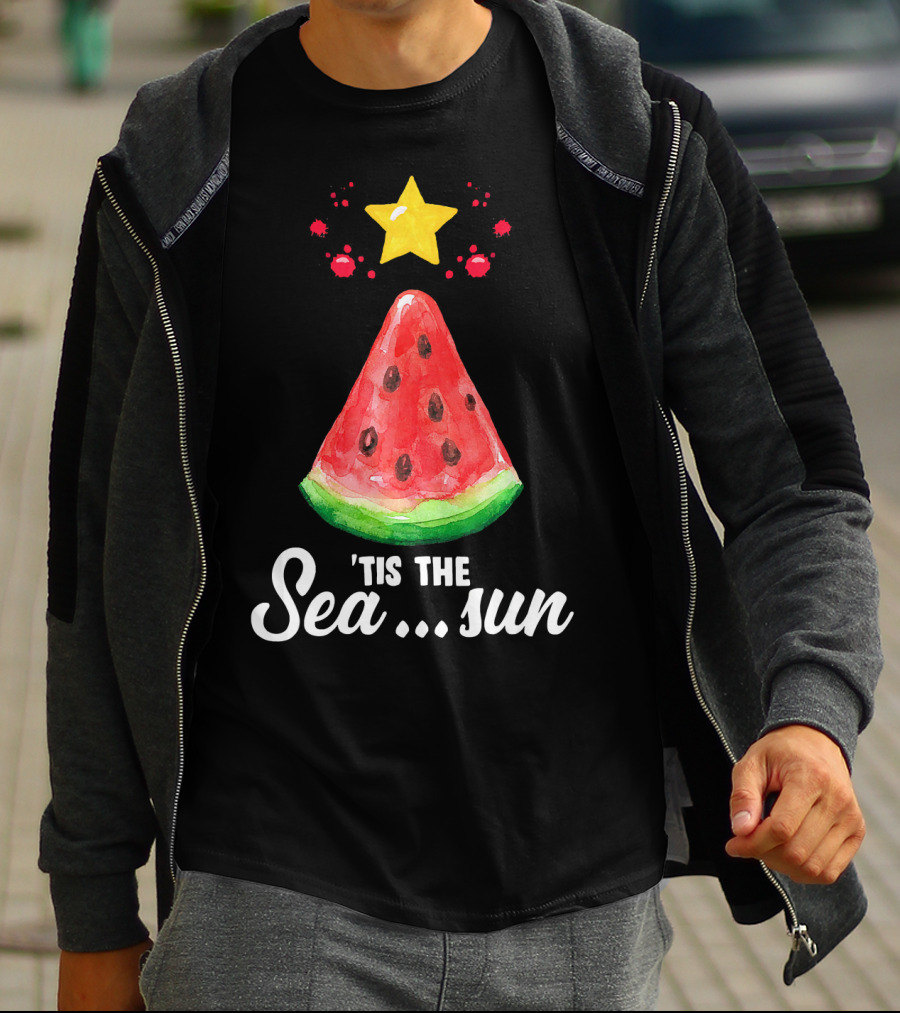 'Tis The Seasun Watermelon Slice With Summer Star T-Shirt