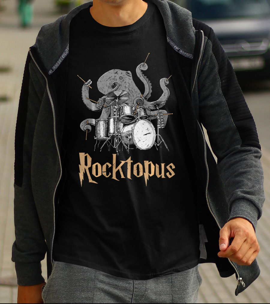 Rocktopus Octopus Drumming Birthday T-Shirt