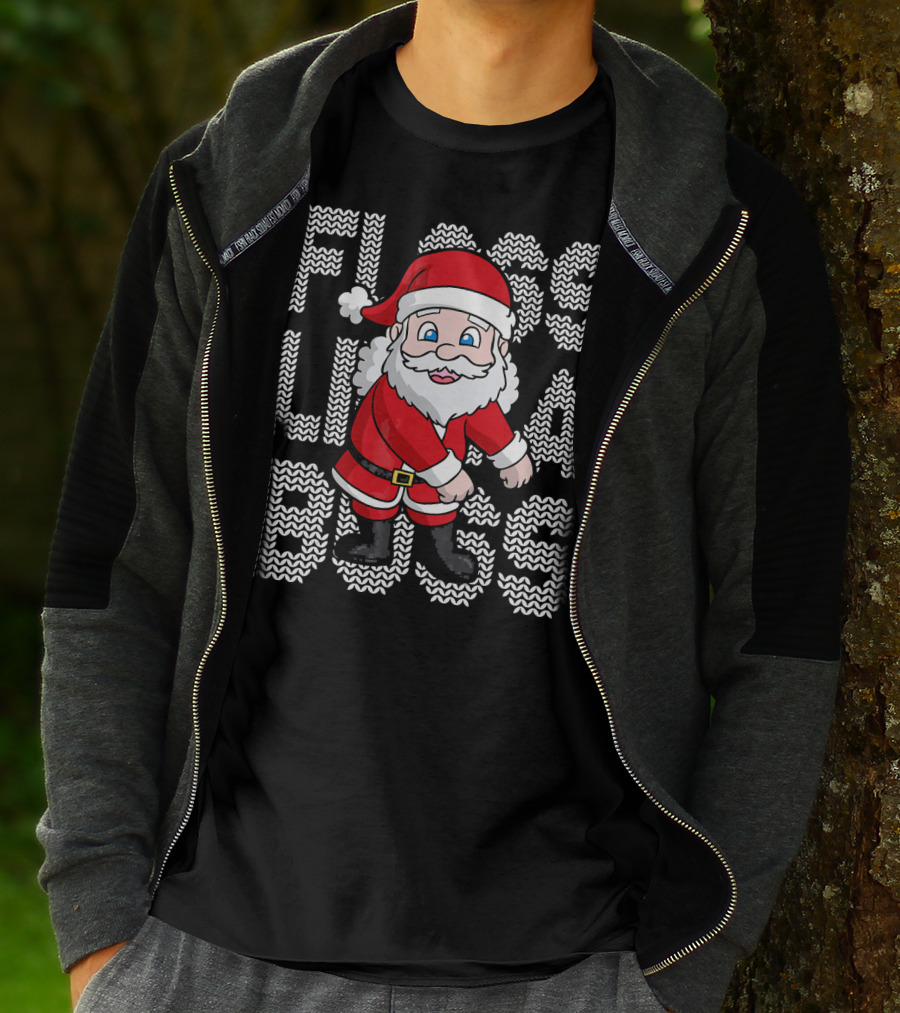 Santa Floss Like A Boss Christmas Kids T-Shirt