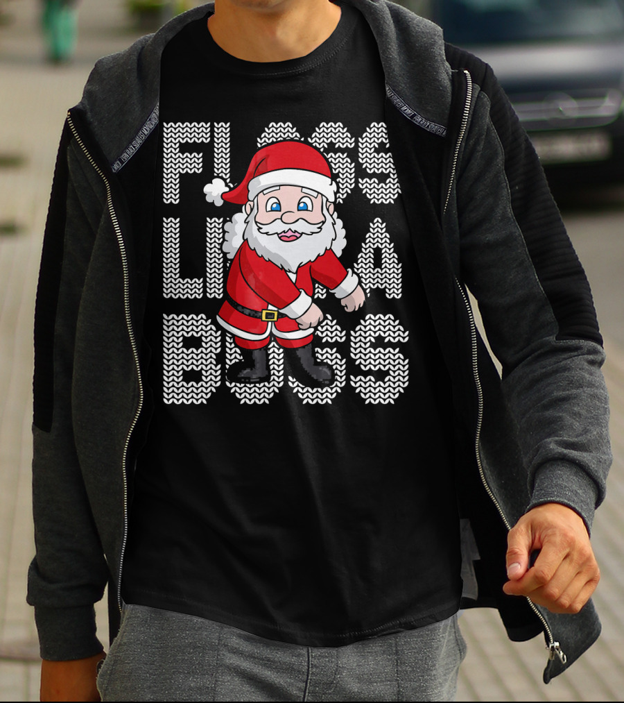Santa Floss Like A Boss Christmas Kids T-Shirt