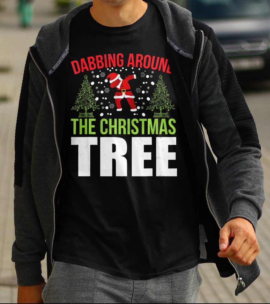 Dabbing Around The Christmas Tree Santa Dance T-Shirt