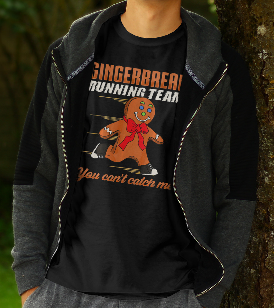 Gingerbread Running Team You Can't Catch Me T-Shirt