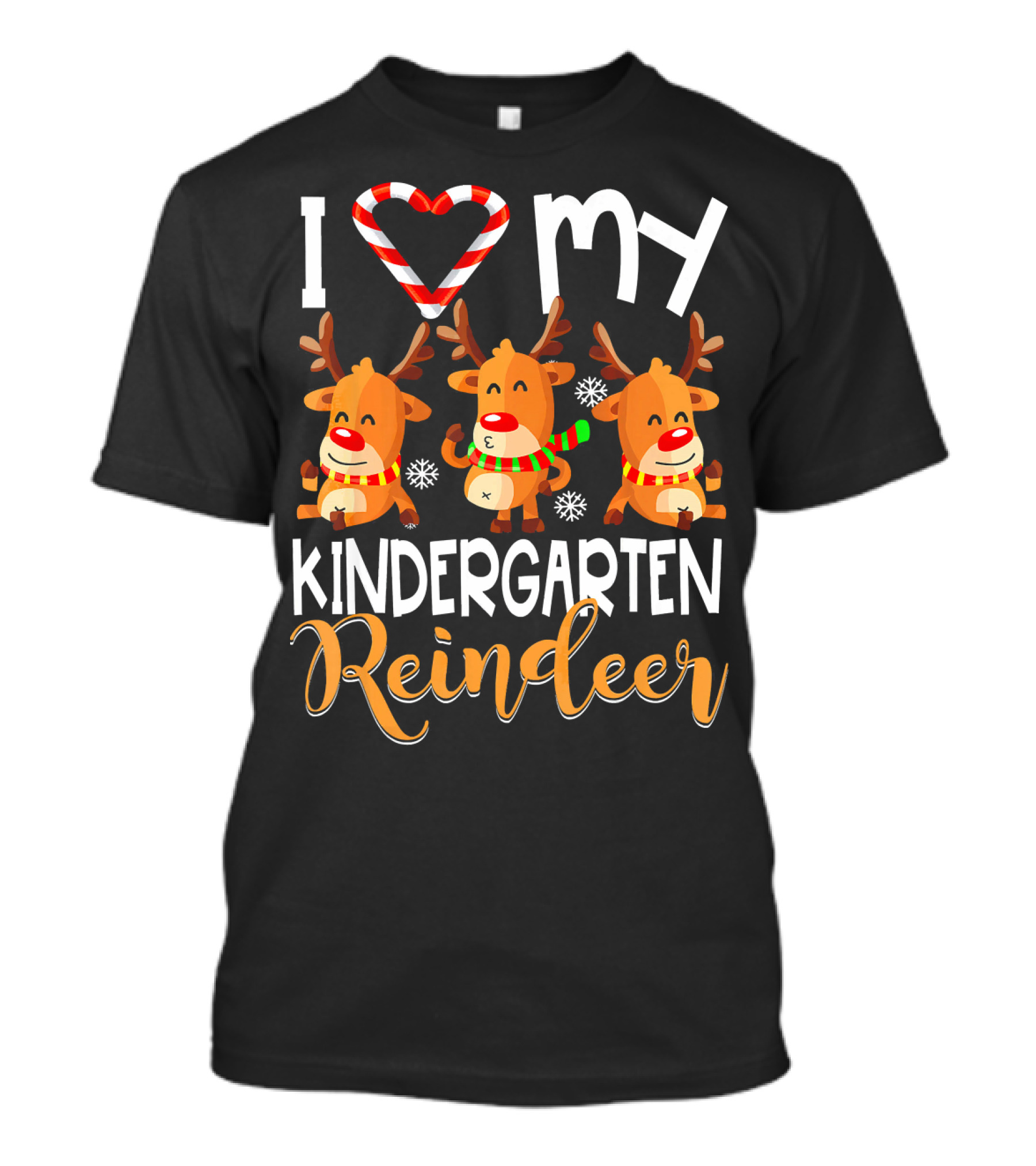 I Love My Kindergarten Reindeer Christmas Festive Joyful Antlered Friends T-Shirt