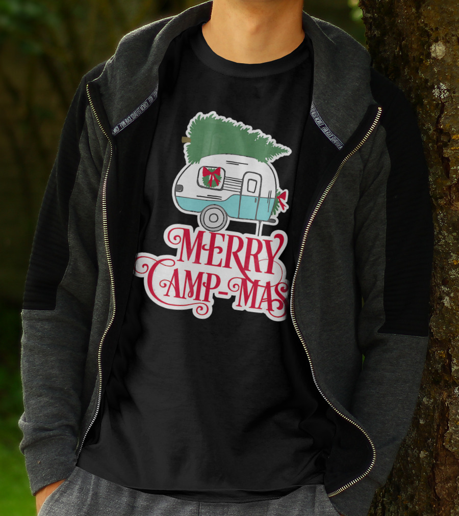 Merry Camp-Mas Christmas Vintage Camper T-Shirt