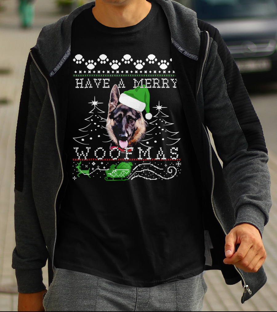 Have A Merry Woofmas German Shepherd Christmas T-Shirt