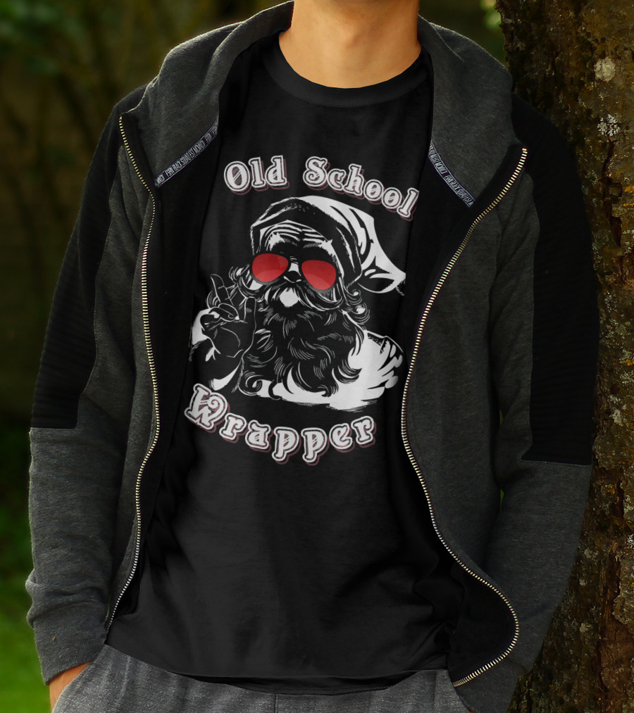 Old School Wrapper Santa With Sunglasses T-Shirt